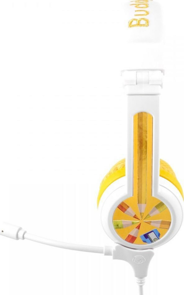 Kufje BuddyPhones School, të verdha / të bardha