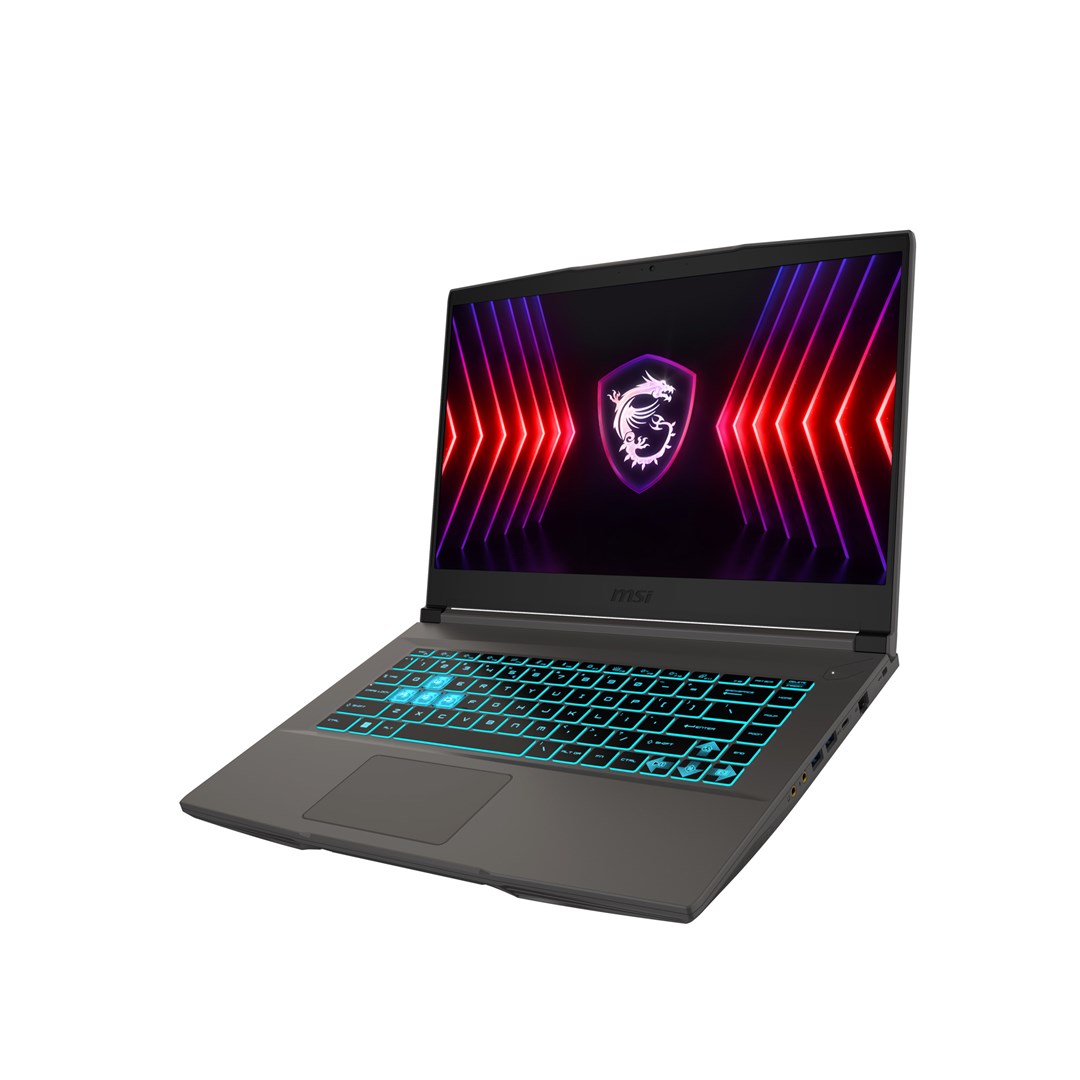 Laptop MSI Thin 15 B12UCX-1818XPL, 15.6", Intel Core i5-12450H, 16GB RAM, 512GB SSD, NVIDIA GeForce RTX 2050, i hirtë i errët