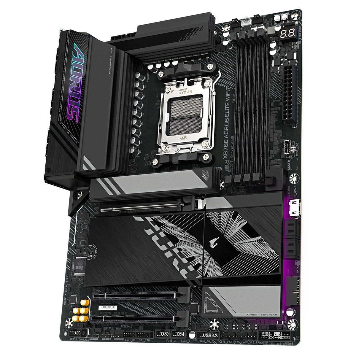 Pllakë amë Gigabyte X870E AORUS ELITE WIFI 7, ATX, AM5, DDR5 8000 MHz, e zezë