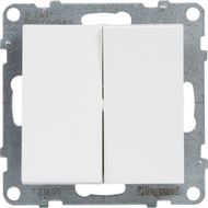 Çelës shkalle i dyfishtë Legrand SUNO 721108, 10AX 250V, i bardhë