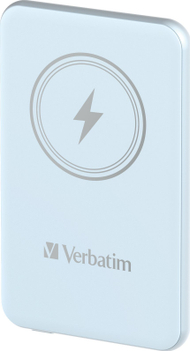 Power bank Verbatim Charge n Go, 5000mAh, karikim magnetik wireless, blu