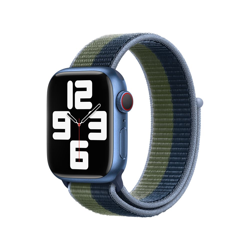 Apple Watch 41mm Band, Abyss Blue/Moss Green Sport Loop - Regular (Seasonal Fall 2021)