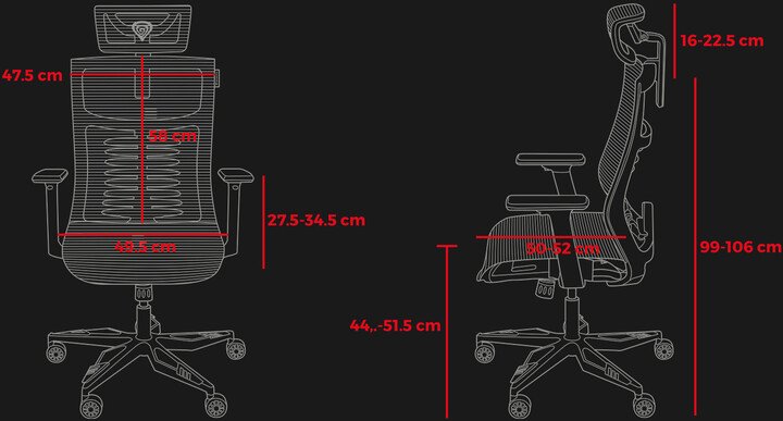 [OUTLET] Karrige Genesis Astat 700, e zezë / kuqe