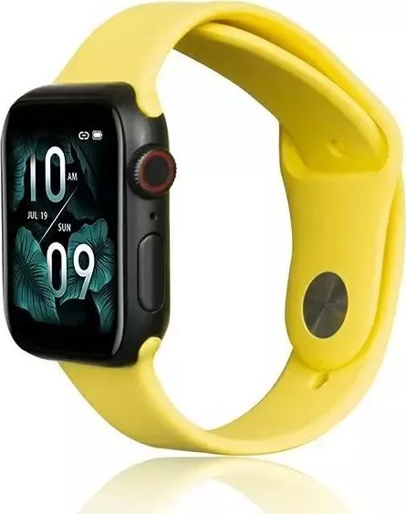 Rrip smartwatch Beline Silicone për Apple Watch 42 44 45 49mm, silikon, i verdhë