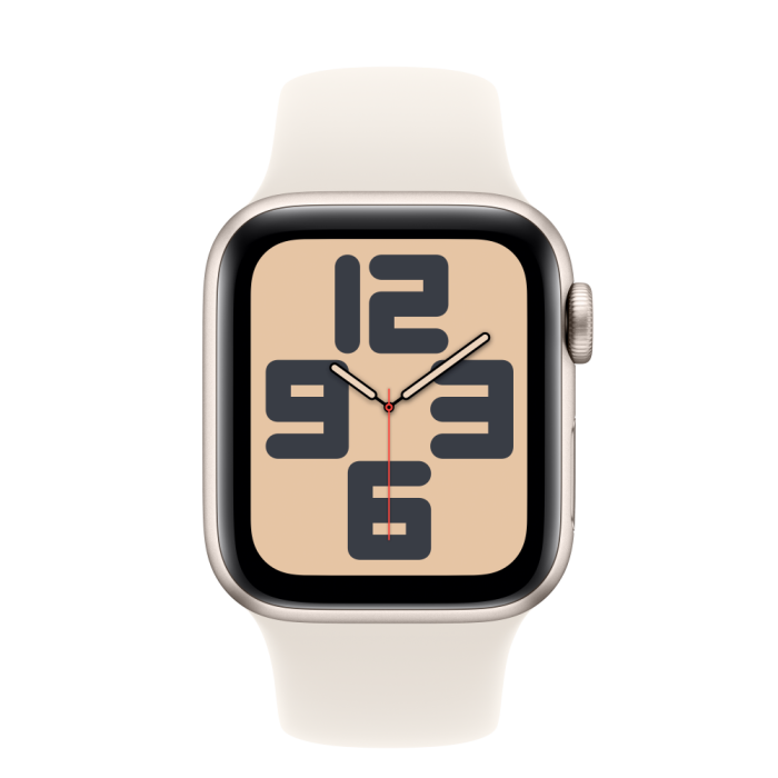 Apple Watch SE2 v3 GPS, 40mm, Starlight Aluminum Case with Starlight Sport Band, M/L