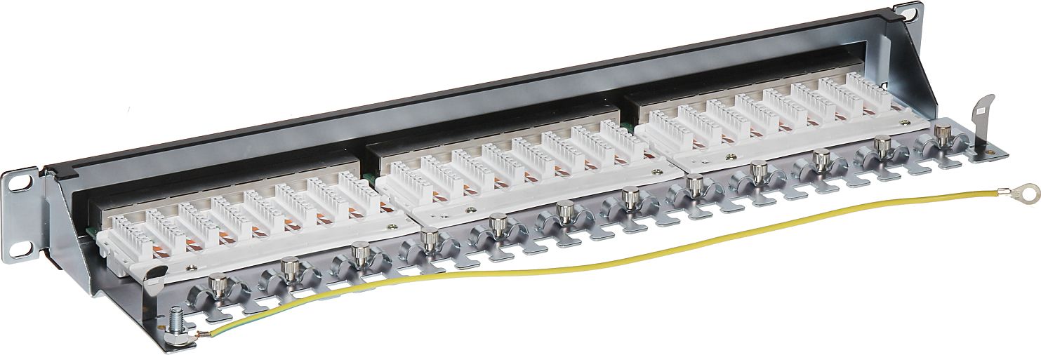 Panel patch Delta PP-24/RJ6-C/FTP, 24 porta RJ-45, Cat.6, 1U, i zi