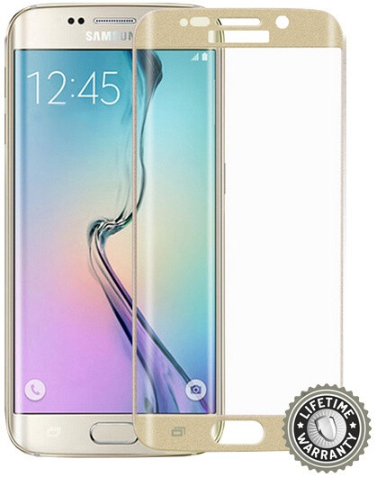 Xham mbrojtës Screenshield Tempered Glass për Samsung Galaxy S6 Edge, ngjyrë ari