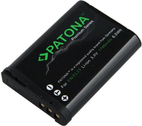 Bateri PATONA EN-EL23 për Nikon, 1700mAh, Li-Ion, e verdhë