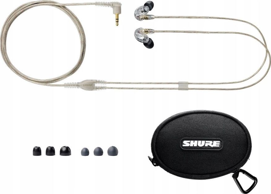 Kufje in ear Shure SE215 Pro, me kabllo, izolim zëri, transparente