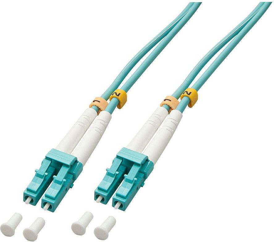 Kabllo me fiber optike Lindy LC/LC 50/125µm OM3, 40m