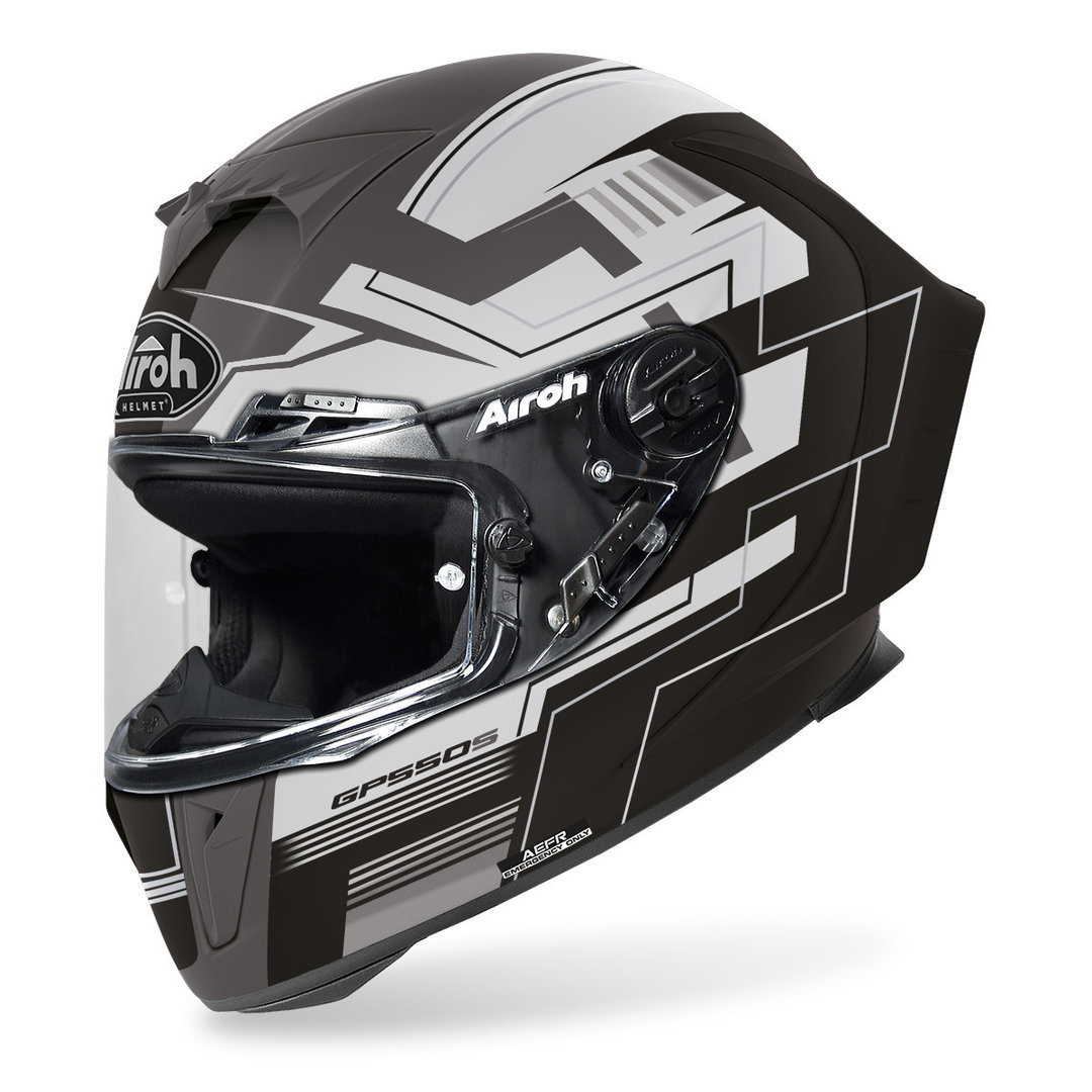 Helmeta Airoh GP 550S Challenge, XL, black grey