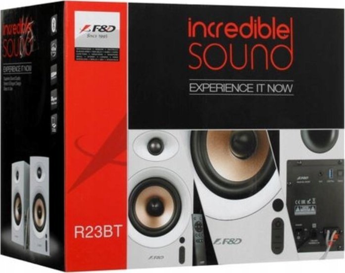 Bokse kompjuterike Fenda F&amp;D R23BT, 20W, Bluetooth, të bardha