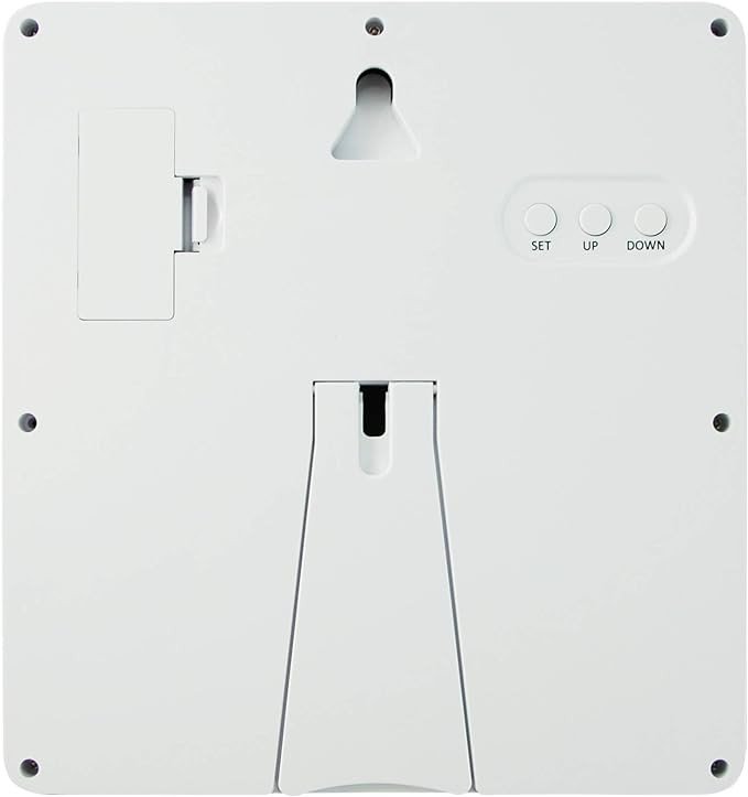 Orë alarmi Geemarc VISO 5, radio e kontrolluar, ekran dixhital, e bardhë