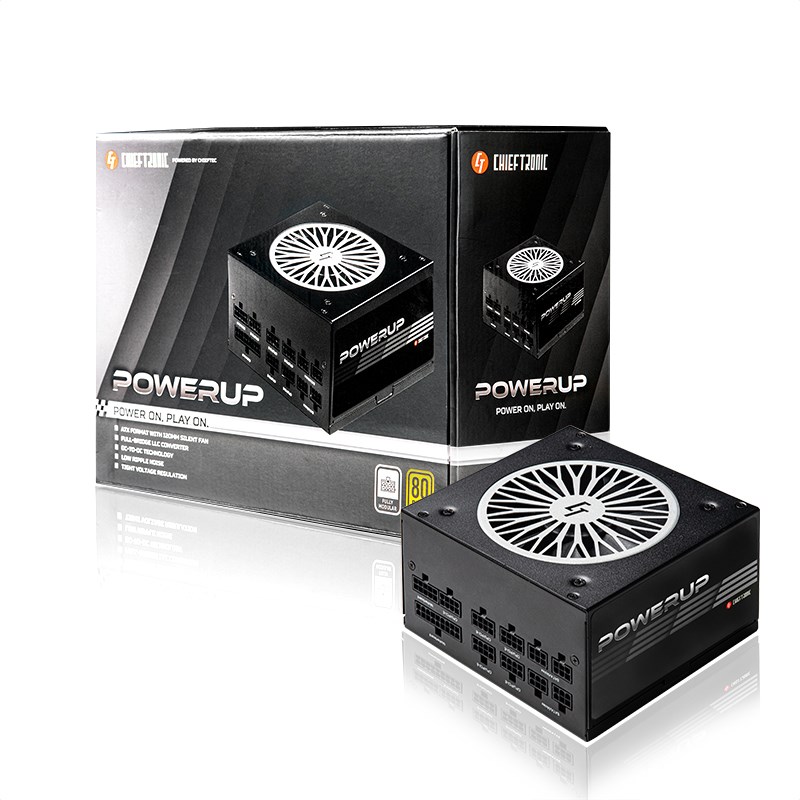 Burim energjie Chieftec PowerUp GPX-750FC, 20+4 pin ATX, 750 W