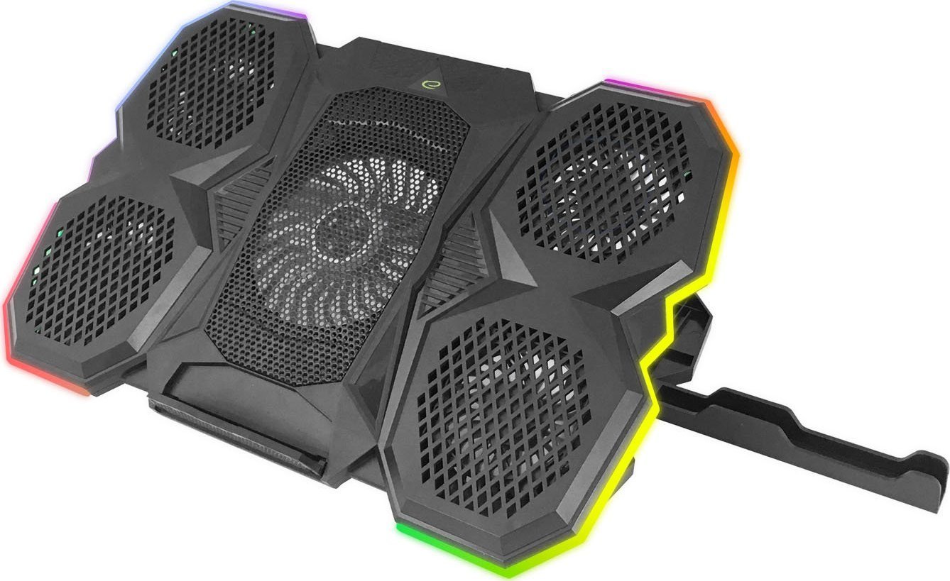 Ладилна подлога за лаптоп Еsperanza Breva ECG107, 17\", RGB, црна