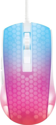 Maus gaming Deltaco Gaming WM87, 6200 DPI, 6 butona, i bardhë transparent