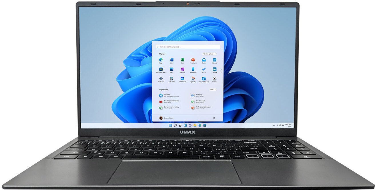 Laptop UMAX VisionBook 15WT Plus, 15.6" IPS, 8GB 256GB SSD, gri