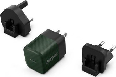 Karikues energjie Energizer Ultimate Charger, GaN 20W PD, me adapterë EU UK US, i gjelbër