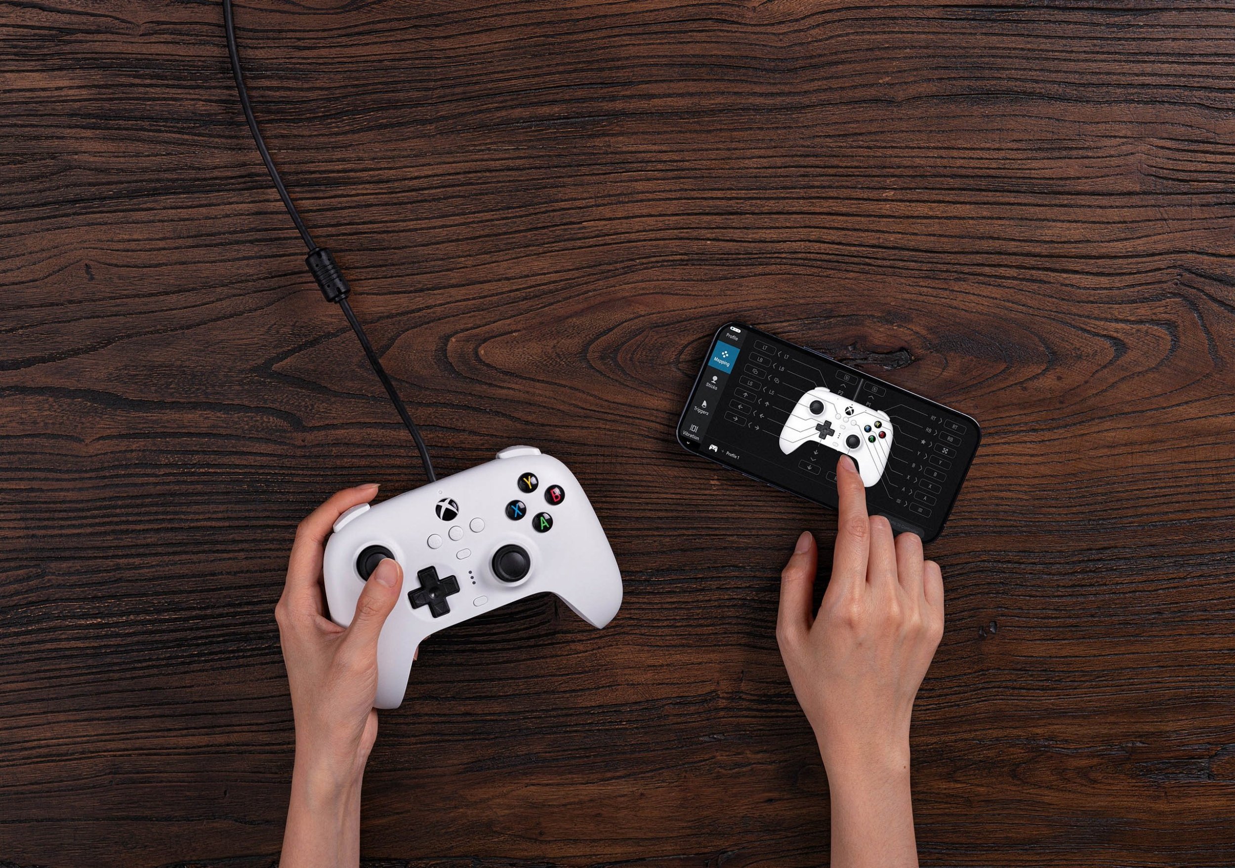 Контролер 8BitDo Ultimate, со кабел, Hall Effect, за Xbox и PC, црн