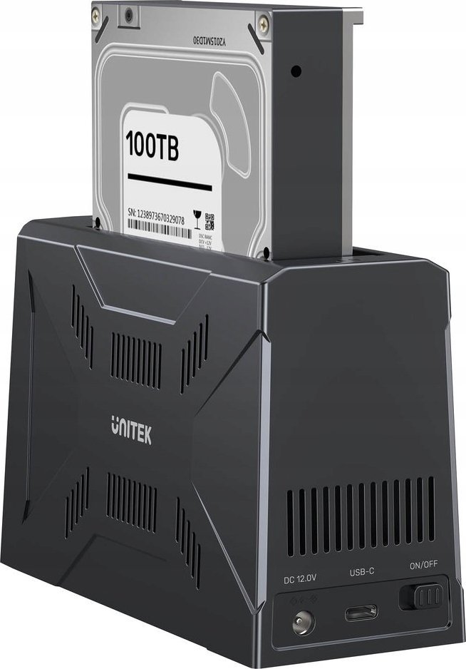 Stacion dokimi Unitek, 1x M.2 NVMe, 1x disk SATA, USB C 10 Gbps