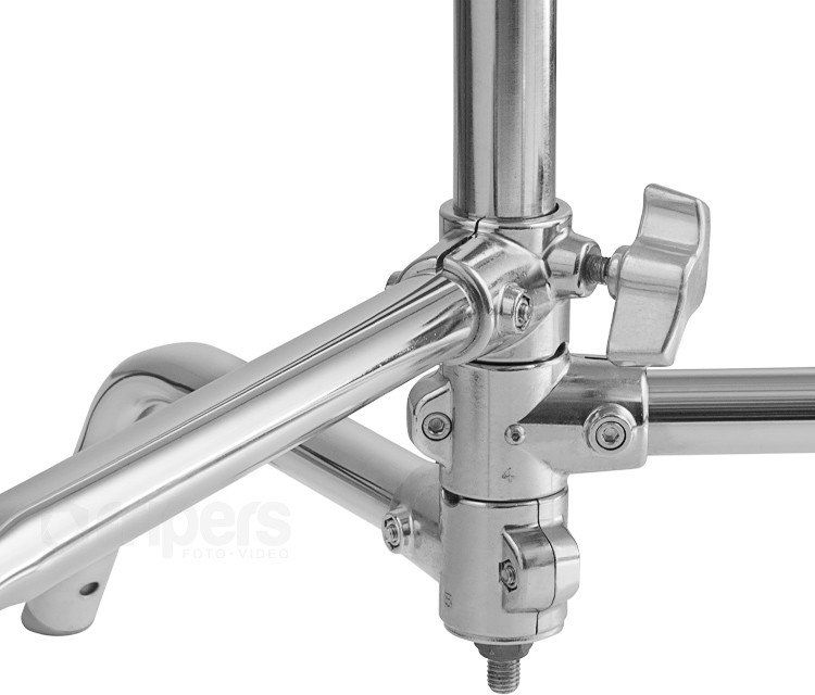 Stativ ndriçimi CK3 C-Stand me krah, metal, deri 10 kg, i argjendtë