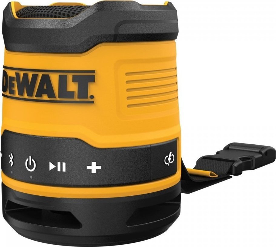 Блуetooth звучник DeWalt DCR009, компактен, USB и полнлив, жолт