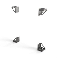 Аголен редуктор за кабинет рек Schroff Varistar, сет 4 делови, сива