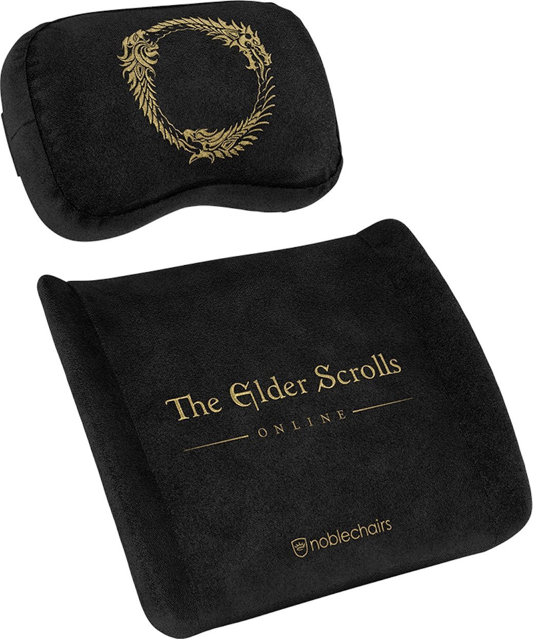 Set jastëkësh memory foam noblechairs The Elder Scrolls Online, për qafë dhe shpinë, i zi