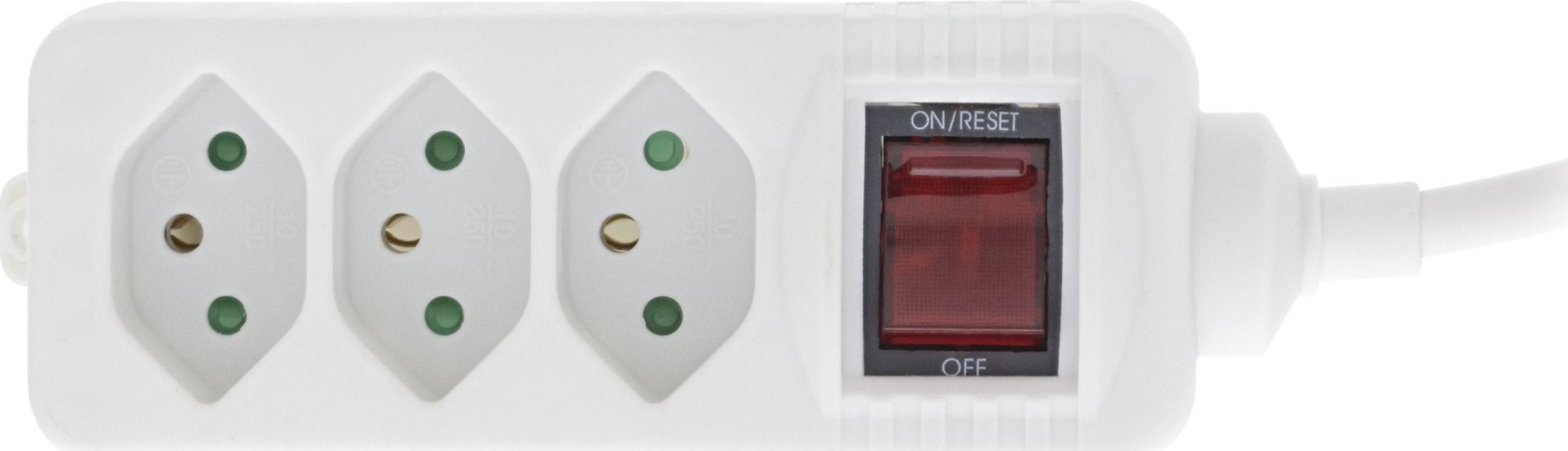 Prizë shumëshe InLine Socket Strip Switzerland, 3 dalje, kabllo 1.5m, e bardhë