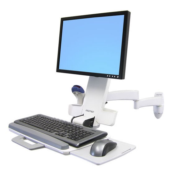 Mbajtëse për monitor dhe tastierë Ergotron 200-series, e bardhë