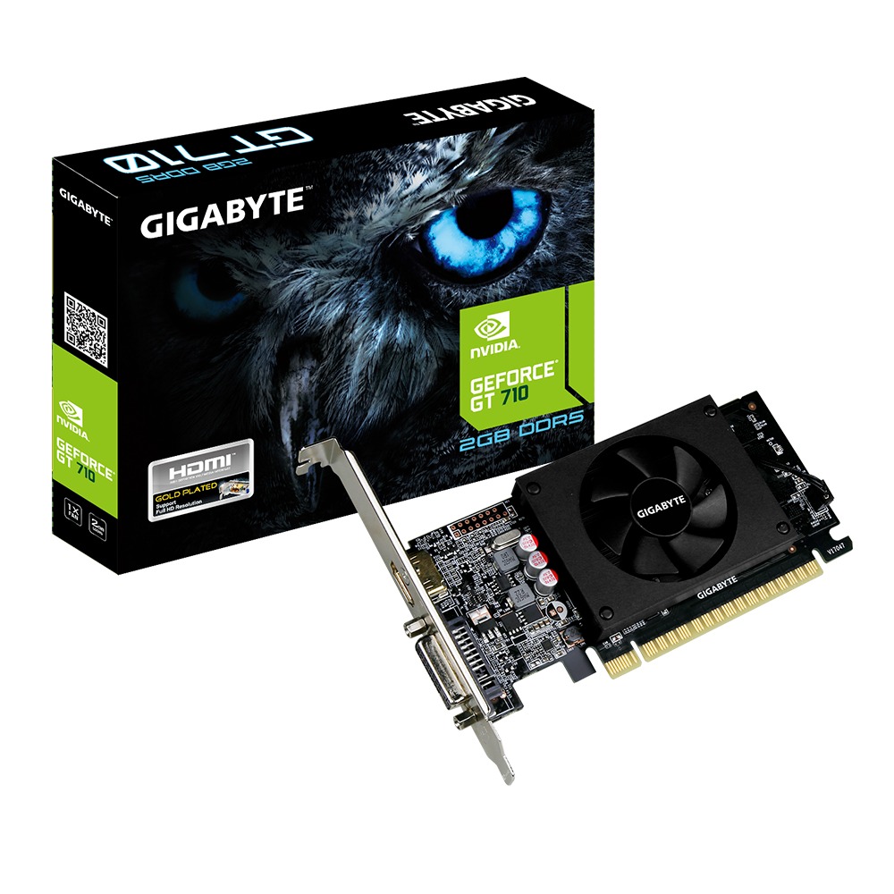Kartelë grafike Gigabyte NVIDIA GeForce GT 710, 2GB GDDR5, e zezë