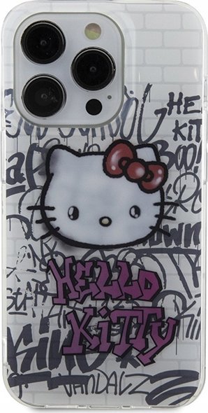 Mbrojtëse telefoni Hello Kitty HKHCP15XHDGPHT, iPhone 15 Pro Max 6.7", hardcase TPU, e bardhë