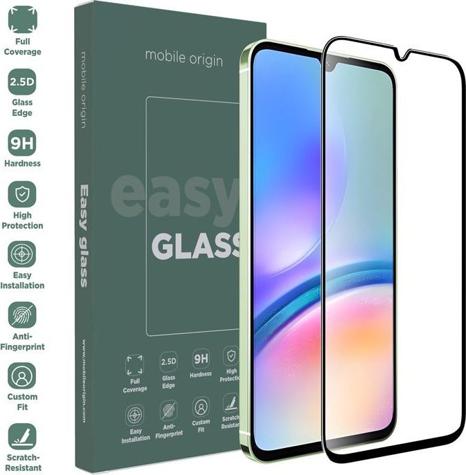 Заштитно стакло за екран Mobile Origin EasyGlass за Samsung Galaxy A05s, 9H, проѕирно