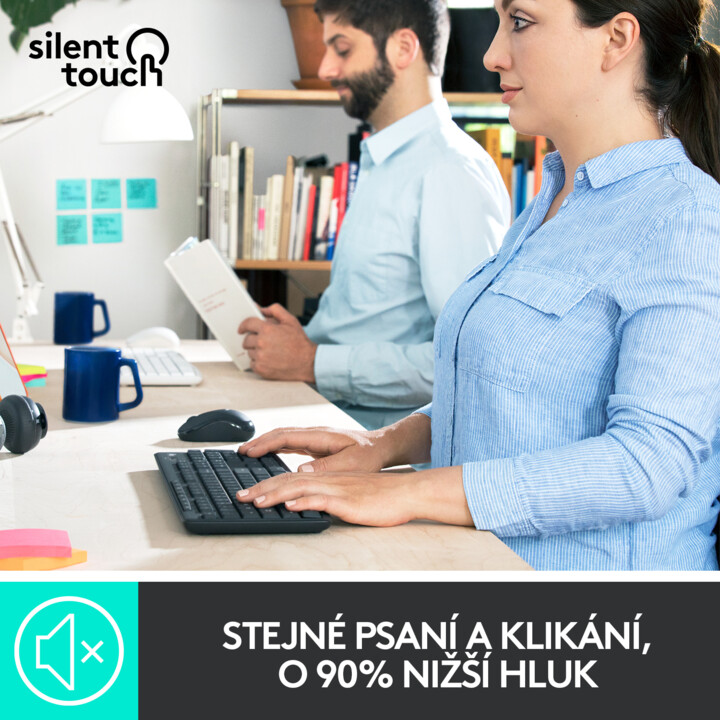 Set (tastierë + maus) Logitech MK295 Silent, i zi