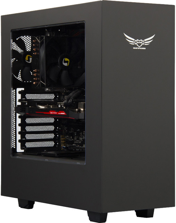 Kompjuter HAL3000 Heart of Gamers Pro II, 16 GB RAM, 120GB SSD, 2TB HDD, Core i5, AMD Radeon R9 Fury, e zezë