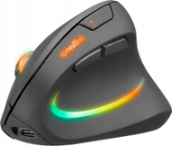 Maus vertikal Speedlink PIAVO PRO, pa kabllo, ndriçim RGB, i zi