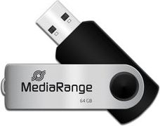 USB flash MediaRange MR912, 64GB, USB, e zezë