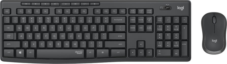 Set tastierë dhe mi Logitech MK295 Silent, wireless, grafit