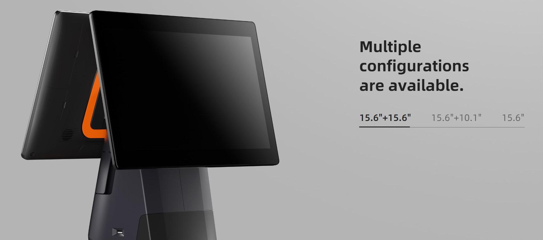 Sistem POS Sunmi T2s, ekran 15.6" me prekje, Android, i zi me portokalli