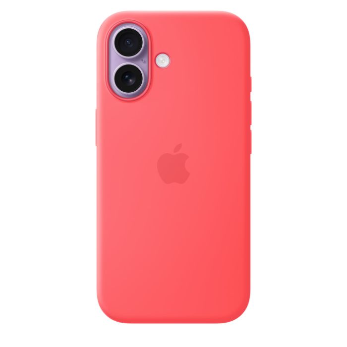 Apple iPhone 17 Silicone Case with MagSafe, Bright Guava (SEASONAL)