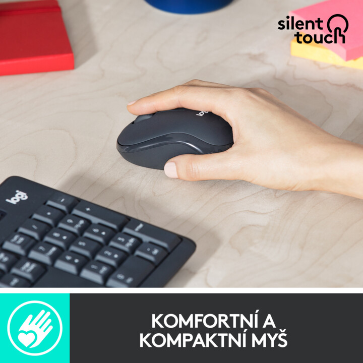 Set (tastierë + maus) Logitech MK295 Silent, i zi