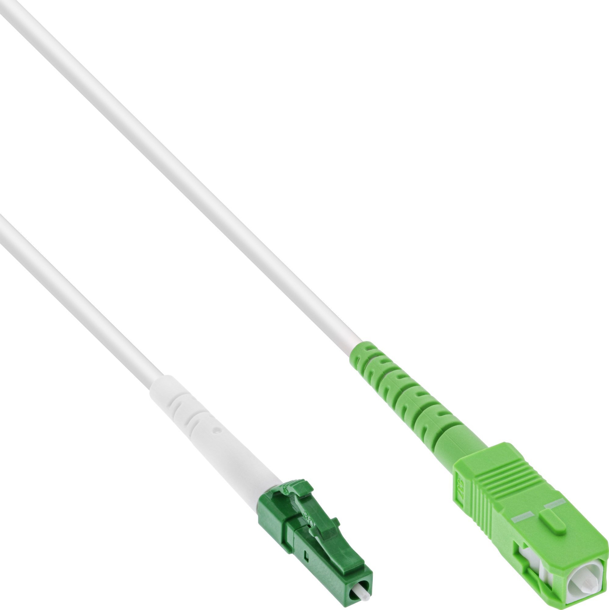Kabllo fibër optike InLine FTTH Simplex, LC/APC në SC/APC, OS2 9/125µm, 30m