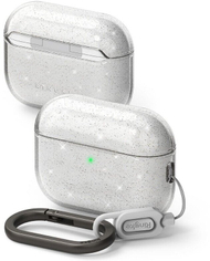 Заштитна маска Ringke Air Series за AirPods Pro 3, флексибилна TPU, Glitter Clear, проѕирна