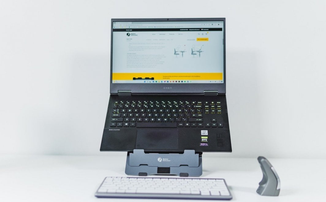 Standi për laptop dhe tablet BakkerElkhuizen FlexTop 170, i rregullueshëm, portativ, gri e errët