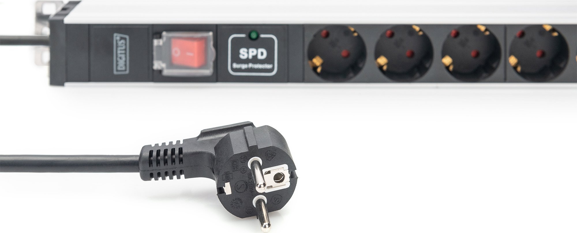 Shirit furnizimi me energji Digitus ZUB 1U, alumini, montim në rack, i argjendtë