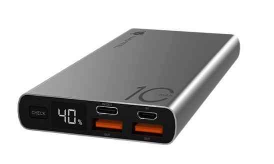 Karikues portativ Navitel PWR10 AL, 10000mAh, USB A dhe USB C, argjendtë