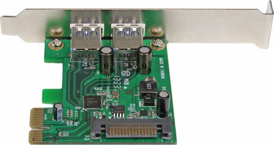 Kartë StarTech PCIe x1 controller - 2x USB 3.0, e zezë