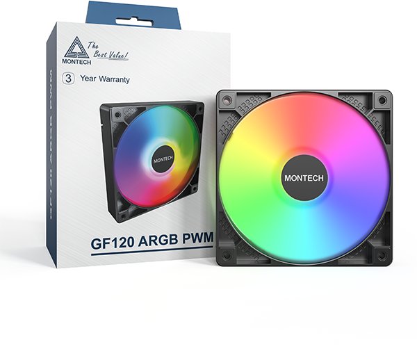Ventilator kulle Montech GF120 ARGB PWM, 120mm, 4-pin, i zi