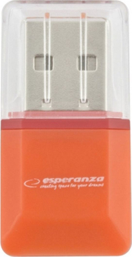 Lexues për kartë memorie Esperanza EA134O USB 2.0, portokalli Lexues për kartë memorie Esperanza EA134O USB 2.0, portokalli