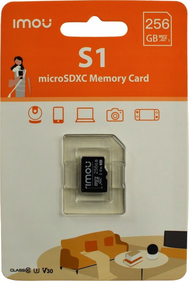 Kartë memorije IMOU S1 MicroSDXC, 256GB, Class 10 UHS I U3 V30